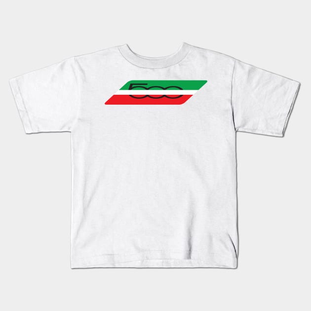 Fiat 500 Stripes Kids T-Shirt by CreativePhil